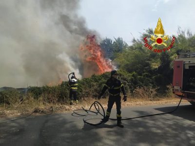 Incendio nell’Oristanese: danni incalcolabili e investigatori all’opera