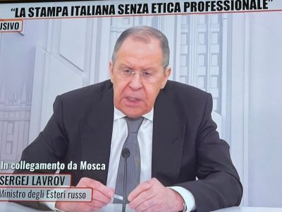 Lavrov a Rete4, Letta: “Onta per l’Italia”. La Lega: “No alla censura”